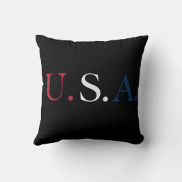 Design für rot-weiße und blaue Buchstaben Kissen