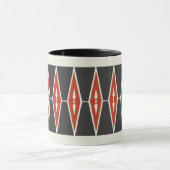 Design für rote und schwarze Nordic Geometrie Tasse (Zentrum)