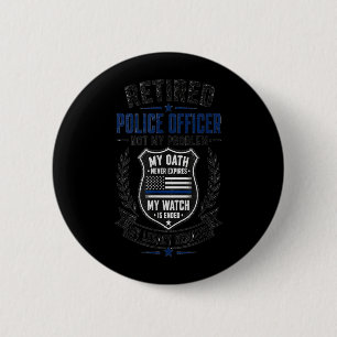 Design für Ruhestand von pensionierten Polizeibeam Button