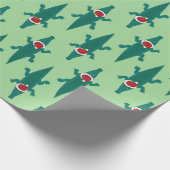 Design für Santa Alligatoren/Krokodile Geschenkpapier (Ecke)