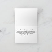 Design für Schwarz Debutante in Weiß & Aquamarin Karte (Innenseite)