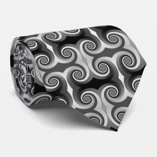 Design für Schwarz, Grau - Rollen oder Kleidung Krawatte (Gerollt)
