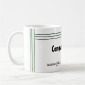 Design für Schwarz-Grün-Streifen Kaffeetasse (Links)