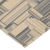 Design für Schwarz und Tan Art Deco Mittelgroßer Tischläufer (Ecke)