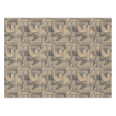 Design für Schwarz und Tan Art Deco Tischdecke (Vorderseite (Horizontal))