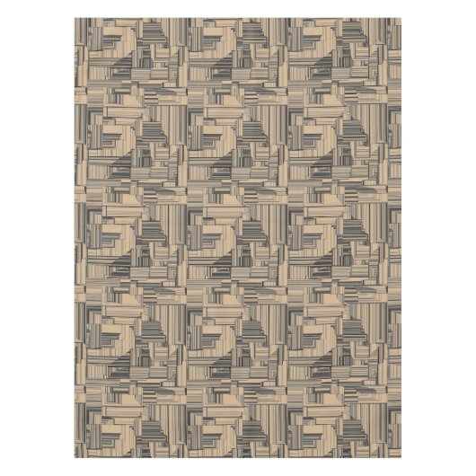 Design für Schwarz und Tan Art Deco Tischdecke (Vorderseite)