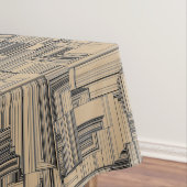 Design für Schwarz und Tan Art Deco Tischdecke (Beispiel)