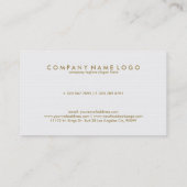 Design für Schwarz & Weiß & Gold-Haare Visitenkarte (Rückseite)