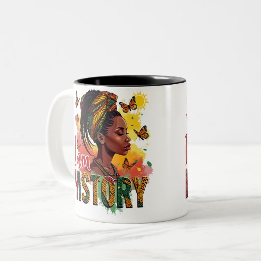 Design für Schwarze Historie und Tasse (Vorderseite Links)