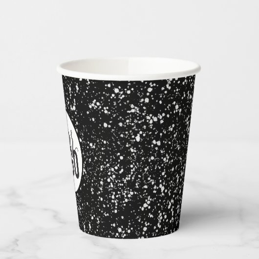Design für Schwarzweiß-Logos Pappbecher (Links)
