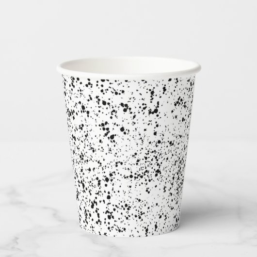 Design für Schwarzweiß-Logos Pappbecher (Rückseite)