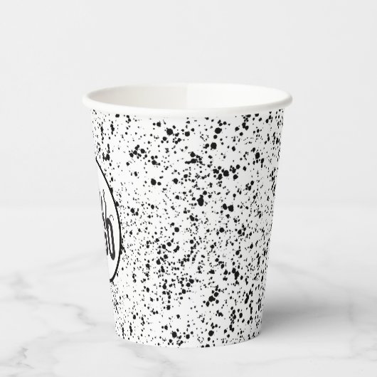 Design für Schwarzweiß-Logos Pappbecher (Links)