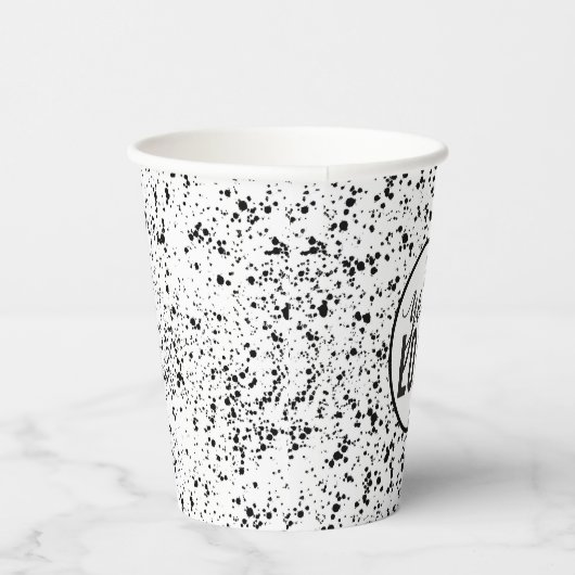 Design für Schwarzweiß-Logos Pappbecher (Rechts)