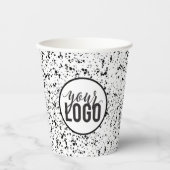 Design für Schwarzweiß-Logos Pappbecher (Vorderseite)
