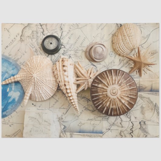 Design für Shabby Chicen der Automobilserie 2 Seidenpapier (Vorderseite)