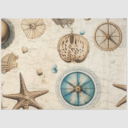 Design für Shabby Chicen der Automobilserie 5 Seidenpapier (Vorderseite)