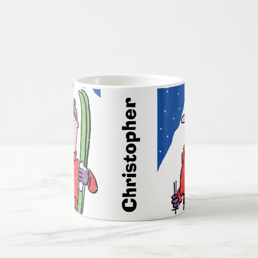 Design für Skienthusiasten zum Personalisieren Kaffeetasse (Mittel)