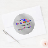 Design für Sozialarbeiter Superhero Runder Aufkleber (Umschlag)