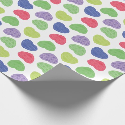 Design für Spaß und Trendy Poppit Pop-it-Herz Geschenkpapier (Ecke)