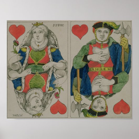 Design für Spielkarten, c.1810 Poster (Vorne)