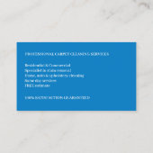 Design für Teppiche und Tile-Reinigungs-Logo Visitenkarte (Rückseite)