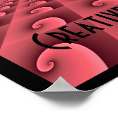 Design für tiefe Rose - Kreative Leidenschaft Poster (Ecke)