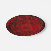 Design für tiefe Rote Rosen Pappteller (Schrägansicht)