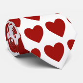 Design für tiefrotes Herz Krawatte (Gerollt)