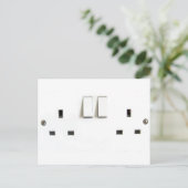 Design für UK Socket Postkarte (Stehend Vorderseite)
