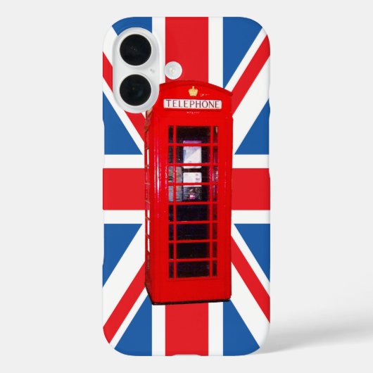 Design für Unions-Jack/Flag und Red Phone Box Case-Mate iPhone Hülle (Rückseite)
