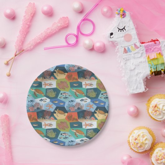 Design für Unterwasser-Kreaturen Pappteller (Party)
