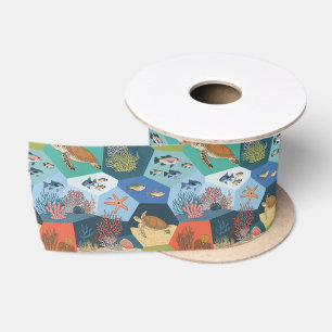 Design für Unterwasser-Kreaturen Satinband