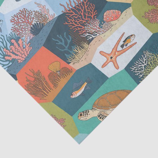 Design für Unterwasser-Kreaturen Seidenpapier (Detail)