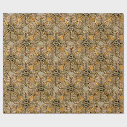 Design für Vintage Blume Geschenkpapier (Flach)