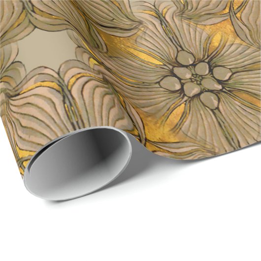 Design für Vintage Blume Geschenkpapier (Rolleneckpunkt)