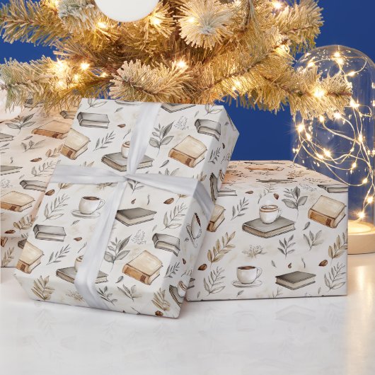 Design für Vintage-Buchliebhaber Geschenkpapier (Feiertage)