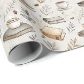 Design für Vintage-Buchliebhaber Geschenkpapier (Rolleneckpunkt)