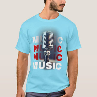 Design für Vintage Musikleitungen Mikrofone T - Sh T-Shirt