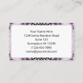 Design für Violet und Schwarz Geometrisches Mandal Visitenkarte (Rückseite)