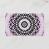 Design für Violet und Schwarz Geometrisches Mandal Visitenkarte (Vorderseite)