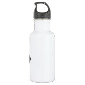 Design für Weißes Pferd und Schmetterlinge Edelstahlflasche (Rückseite)