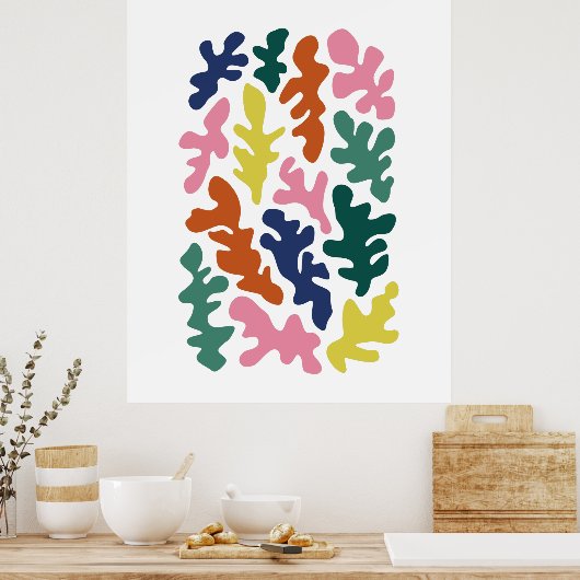 Design für zeitgenössische, Inspirierte Cutouts Poster (Küche)