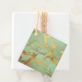 Design für zeitgenössisches Blau- und Goldmarmor Geschenkanhänger (Beispiel)