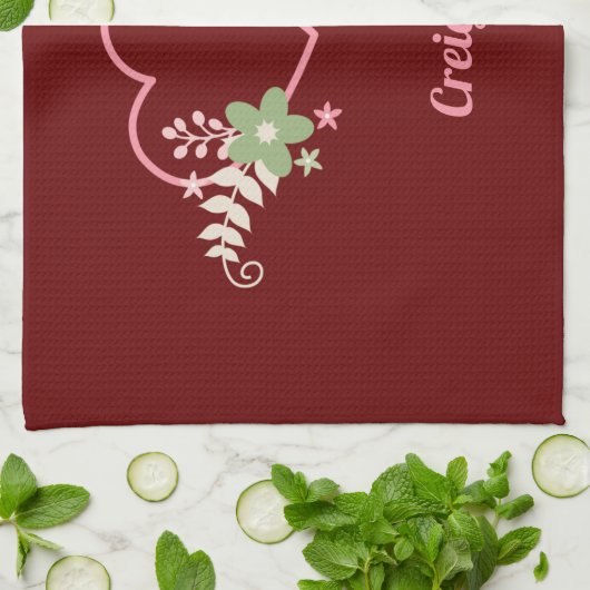 Design für zwei Herzen Geschirrtuch (Gefaltet)