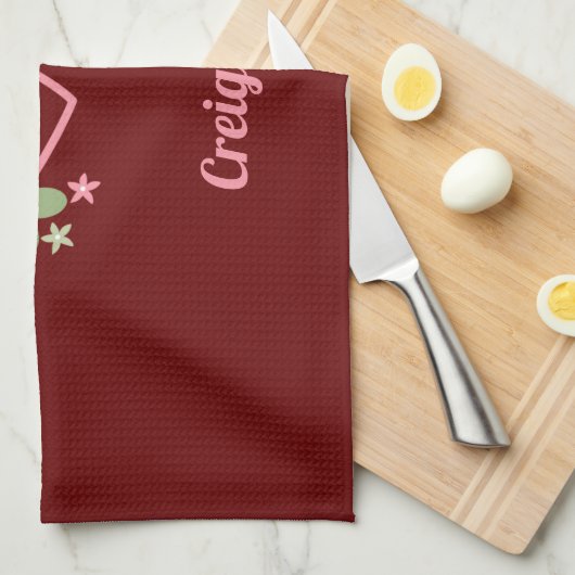 Design für zwei Herzen  Geschirrtuch (Viertel Falte)