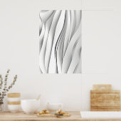 Design Futuristische Wellen - täglich, futuristisc Poster (Küche)