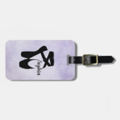 Design-Gepäckmarke für Ballettschuhe Gepäckanhänger (Vorderseite horizontal)