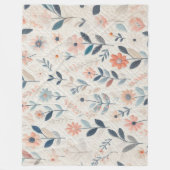 Design gequilter Blume Fleecedecke (Vorderseite)