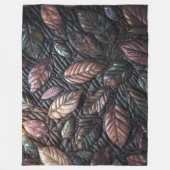Design gequilter irrisierender Blätter Fleecedecke (Vorderseite)