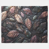 Design gequilter irrisierender Blätter Fleecedecke (Vorderseite (Horizontal))